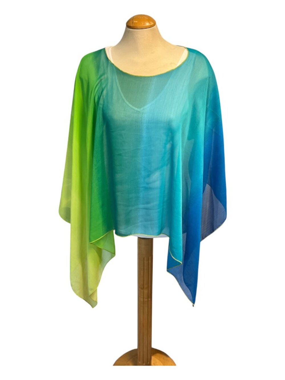 RAPZ LIFESTYLE CLOTHING One Size Overlay Shawl Poncho Coverup Colourful Flowy